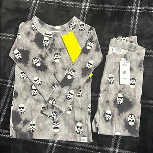 GAP Kids Black and Gray Stormtrooper Pajama Set